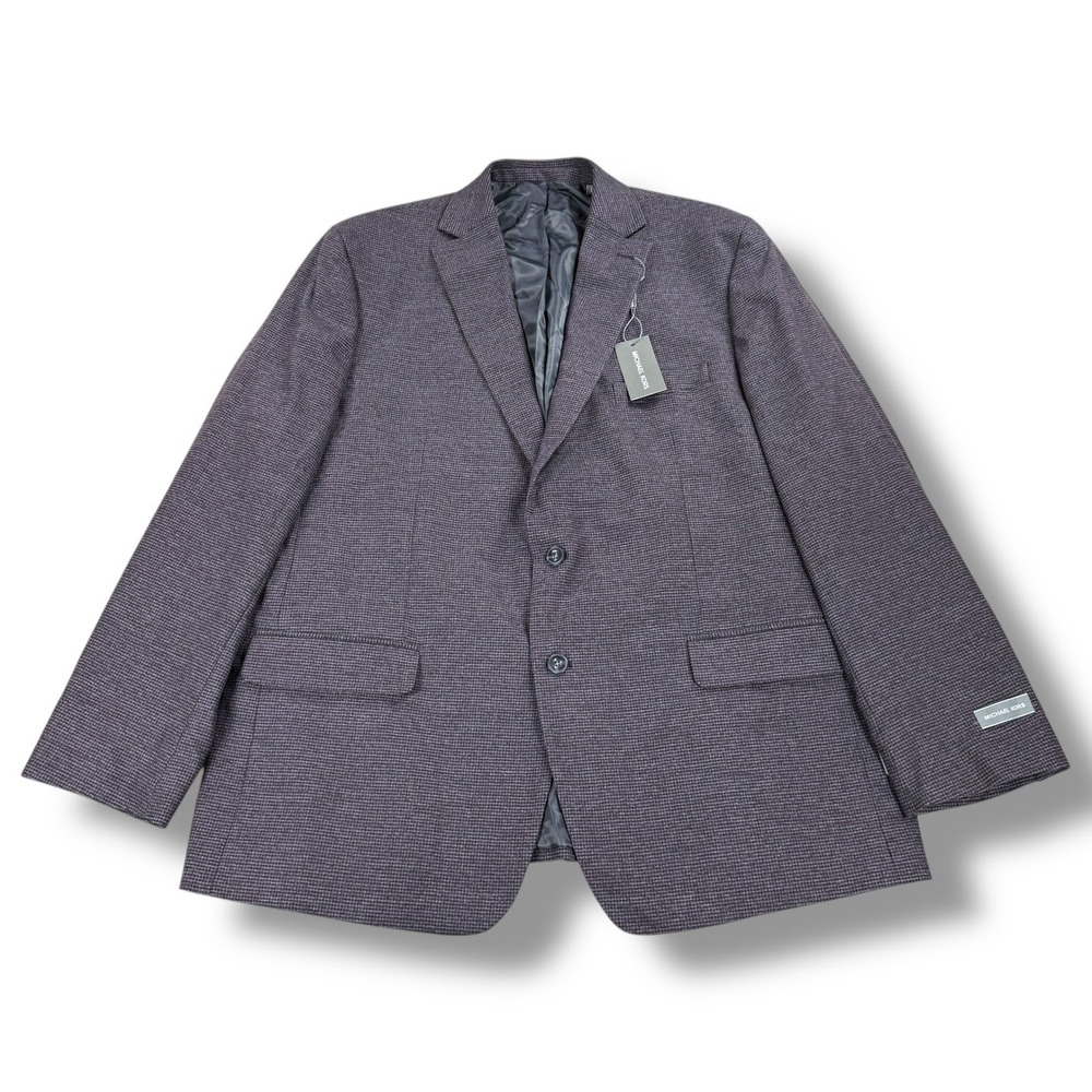NWT Michael Kors Kelson Blazer Mens 44S Purple Blue Classic Fit Stretch $295 - Picture 2 of 14